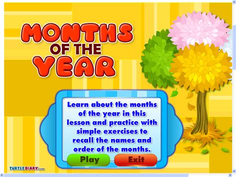 English With Eve Months Of The Year And Seasons Game