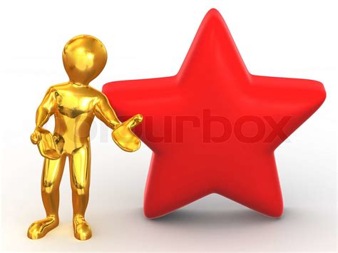 Man With Star Favourites 3d Stock Image Colourbox
