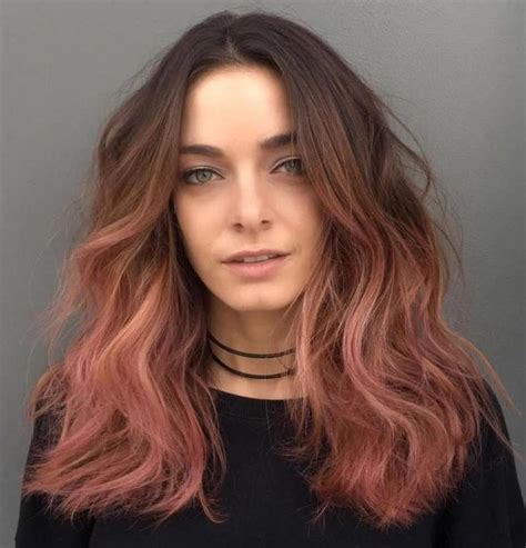 Colorhairs In Light Pink Hair Brown Ombre Hair Hair Color Balayage