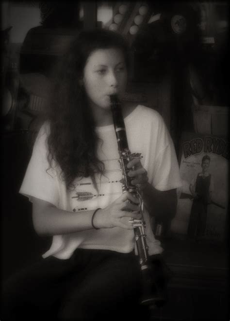 The World In Black And White Clarinet Girl