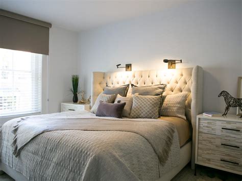 Transitional Neutral Bedroom With Upholstered Headboard Hgtv