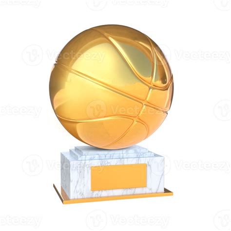 3d Rendering Golden Basketball Trophy 24596304 Png