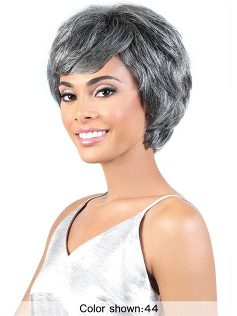 Motown Tress Human Hair Silver Gray Hair Collection Wig Shrita