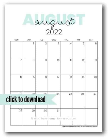 Cute 2022 Printable Calendar 12 Free Printables To Get Organized