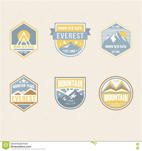 vintage outdoor camp badges and logo emblems stock illustration illustration of forest camp