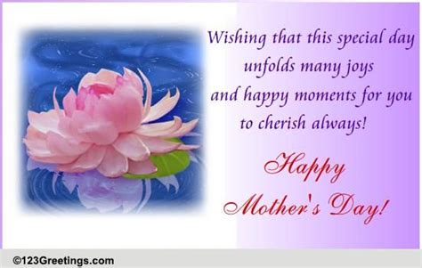 You are the reason i keep pushing forward no matter what. Mother's Day Wishes... Free Flowers eCards, Greeting Cards | 123 Greetings