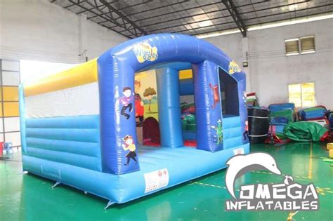 Wiggles Inflatable Jumping Castle With Slide Wholesale Bounce Houses