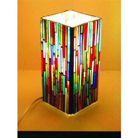 Handmade Colorful Mosaic Table Lamp Stained Glass Lamp Shades Mosaic