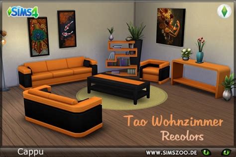 Blackys Sims 4 Zoo Set Tao Livingroom By Cappu • Sims 4 Downloads