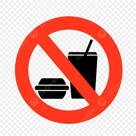 Gambar Dilarang Makanan Minuman Simbol Kartun Larangan Peringatan Riset