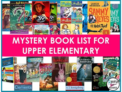 Mystery Book List For Upper Elementary Rockin Resources Upper