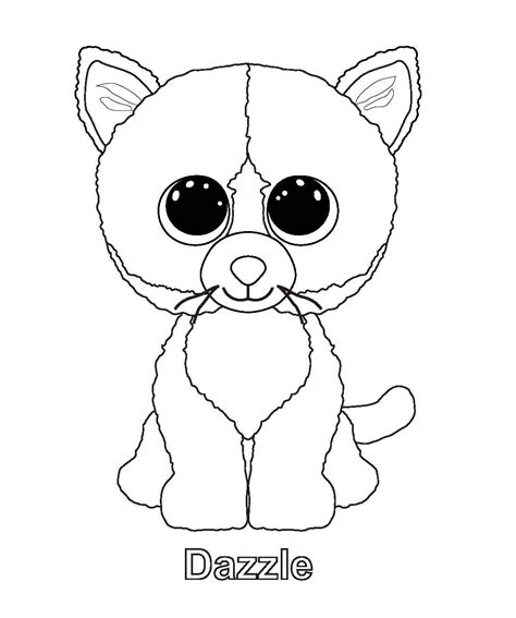 Free printable coloring pages for kids. Ty Art Gallery | Beanie boo birthdays, Cat coloring page ...
