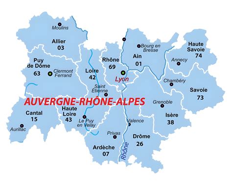 Quels Sont Les Départements Dauvergne Rhône Alpes