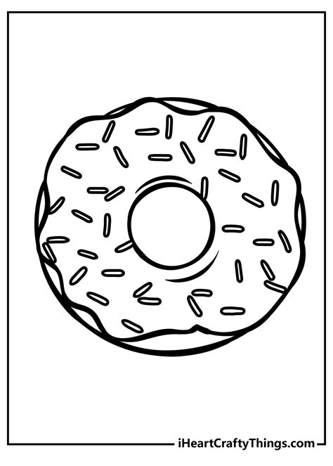 Printable Donut Coloring Pages Updated 2022 Donut Coloring Page Food
