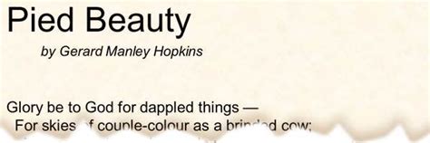 poem pied beauty  gerard manley hopkins