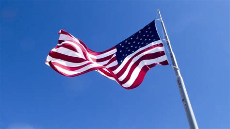 American Flag Flying And Curled Free Stock Photo Public Domain Pictures