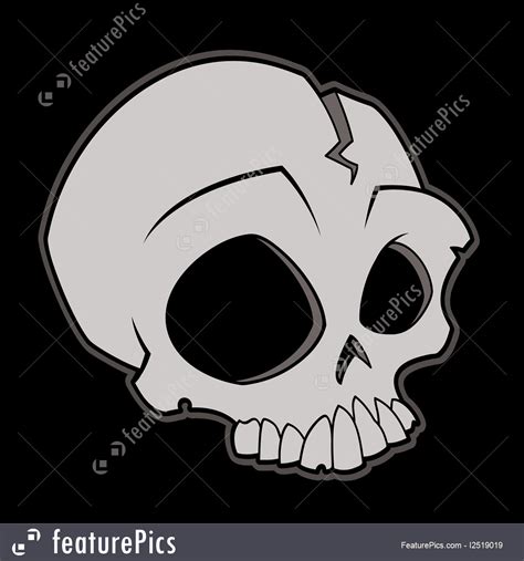 Use this drawing idea to make a funny sketch of your friends, family members or even a pet or celebrity. Halloween: Cartoon Skull - Stock Illustration I2519019 at ...