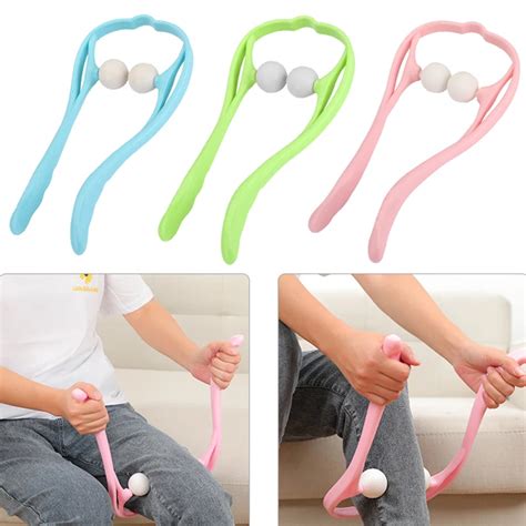 Neck Massage Tool Pressure Point Therapy Pressure Relieve Hand Roller Massage Neck Shoulder Dual