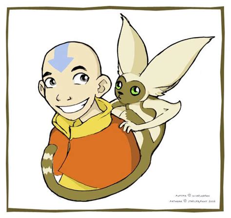 Aang And Momo By Stressedjenny On Deviantart