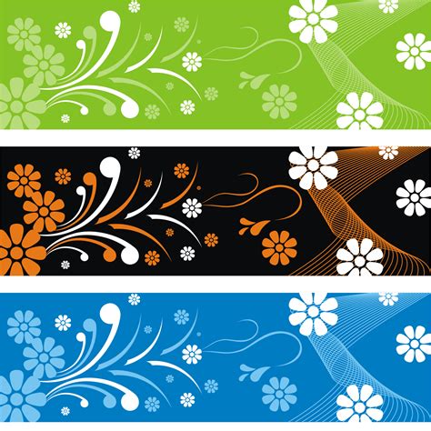 Vector For Free Use Flower Banner Backgrounds