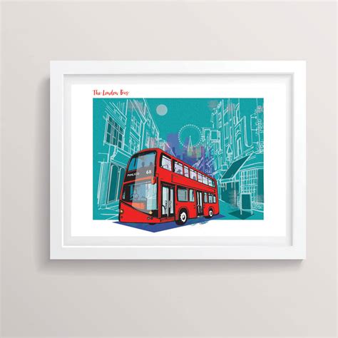 London Bus A3 Art Print By Rocket 68