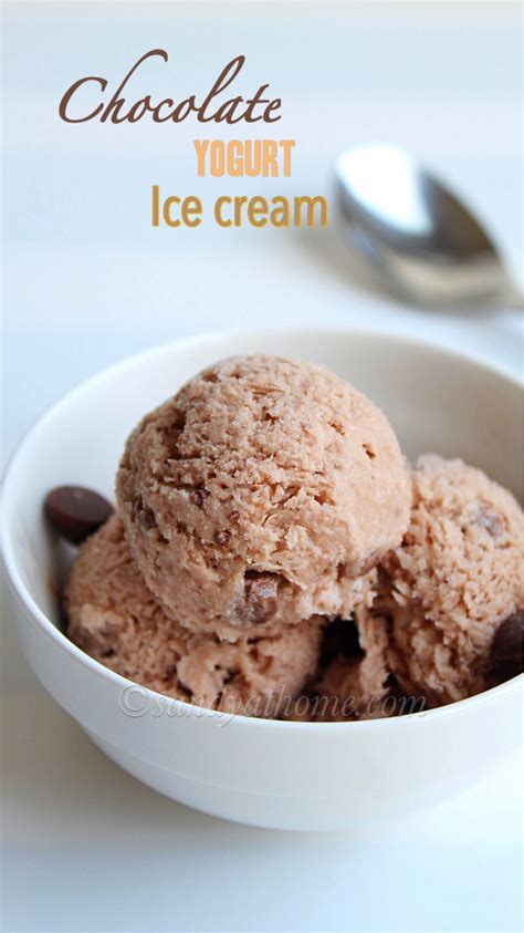 Chocolate Yogurt Ice Cream Recipe No Machine Chocolate Frozen Yogurt Chocolate Ice Cream