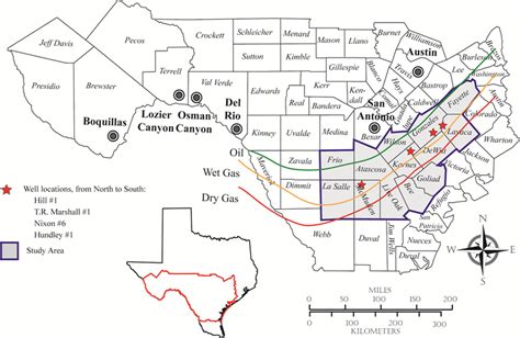 Map Of Central Texas That Shows The Location Of The Study Area And