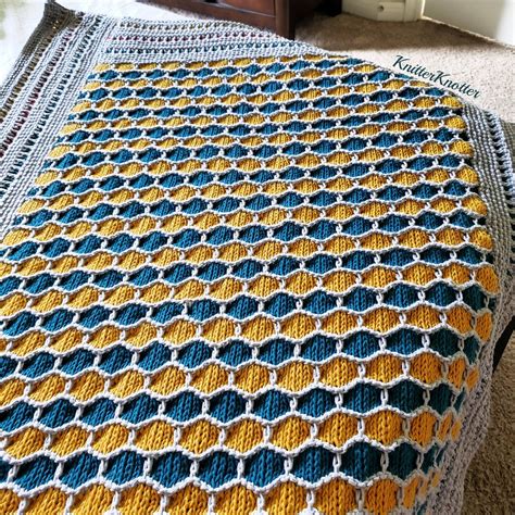 Madhu Honeycomb Blanket Tunisian Crochet Pattern Pdf Etsy