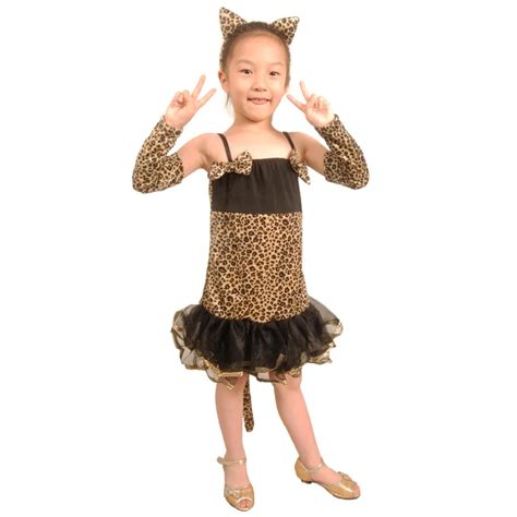 Kids Leopard Costume Little Girls Leopard Print Dress Tutu Skirt