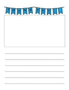 1 writing a professional letter. Blue Banner Thank You Writing Paper by Amber Wickenhauser ...