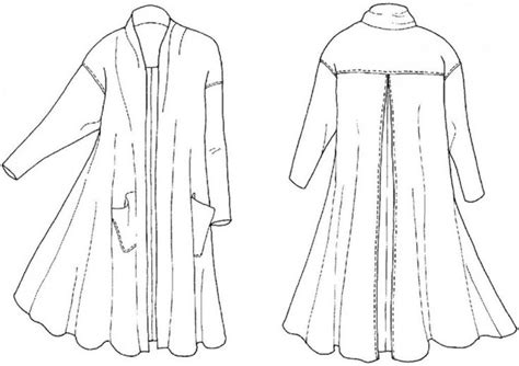 Folkwear Paper Sewing Pattern Swing Coat Vintage Style Etsy Uk Swing Coat Pattern Coat