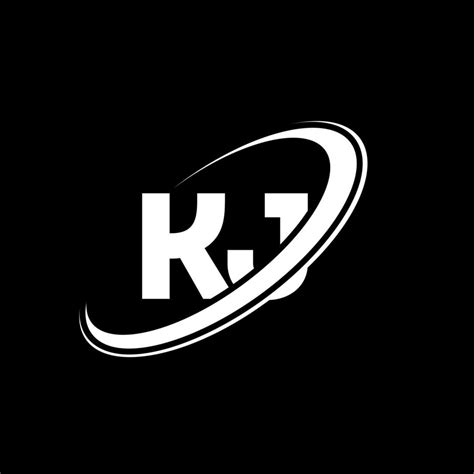 Kj K J Letter Logo Design Initial Letter Kj Linked Circle Uppercase Monogram Logo Red And Blue