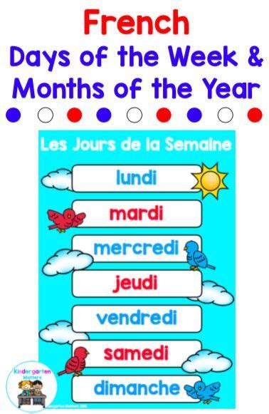French Days Of The Week And Months Of The Year Posters Learning