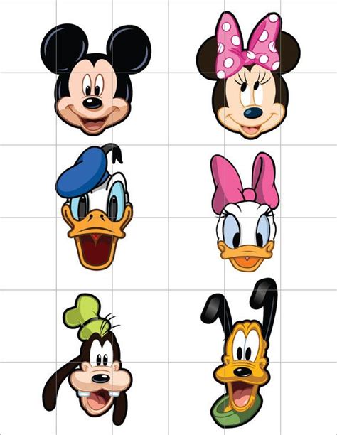 Mickey Mouse And Other Cartoon Characters Are Shown In This Image With