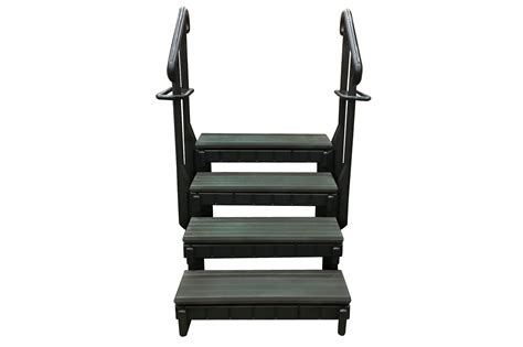 Signature 4 Tier Spa Step Black With Black Tread The Place Medina