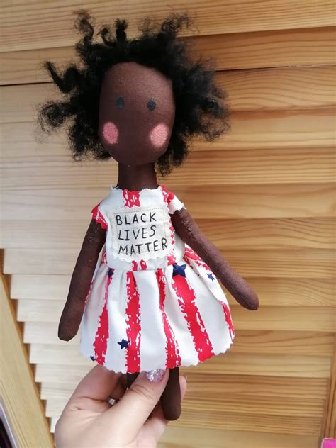 Black Rag Doll Dark Skin Doll African American Etsy
