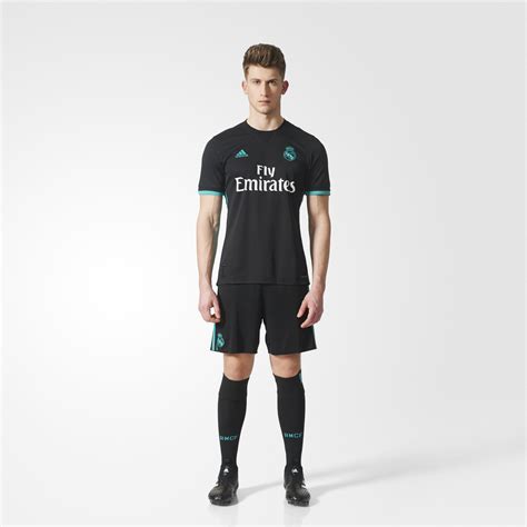 The strip features an elegant dark blue design and, just like the home kit, comes with gold trim and logos in a reference to the club's numerous successes. Real Madrid 2017-18 Adidas Away Kit | 17/18 Kits ...