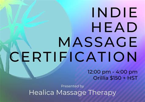 Indie Head Massage Course For Registered Massage Therapists And Healthcare Professionals