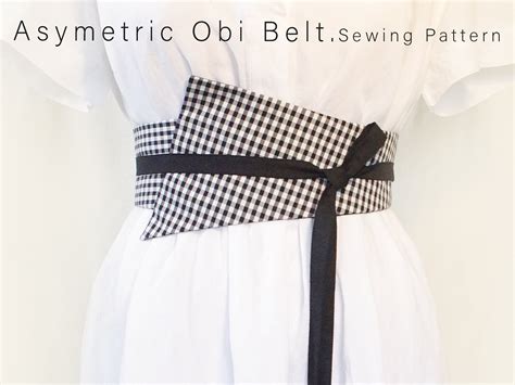 Obi Belt Sewing Pattern Fabric Warp Around Asymmetrical Etsy Canada