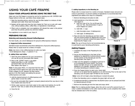 Using Your Café Frappe Mr Coffee Bvmc Fm1 User Manual Page 4 10