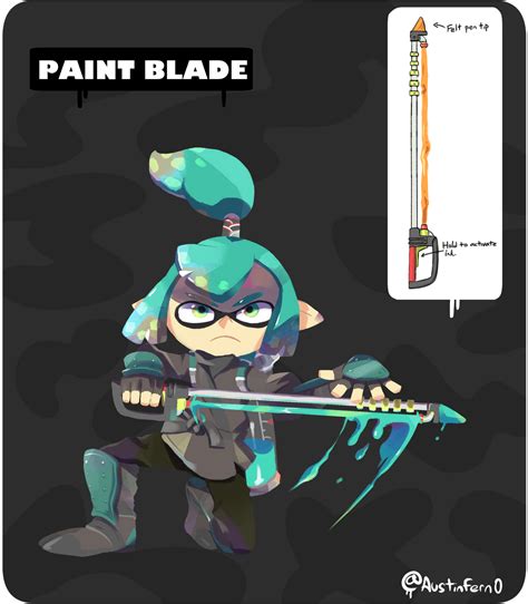 Paint Blade Splatoon Fan Weapon By Austinfern0 On Deviantart
