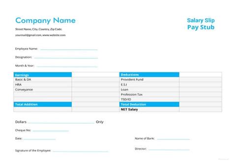 27 Pay Stub Templates Samples Examples And Formats Download