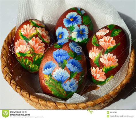 Painted Easter Eggs Stock Image Image Of Shades Drops 90618549
