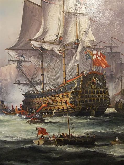 Detail Of English King Charles Ii Receiving The Fleet After The Battle