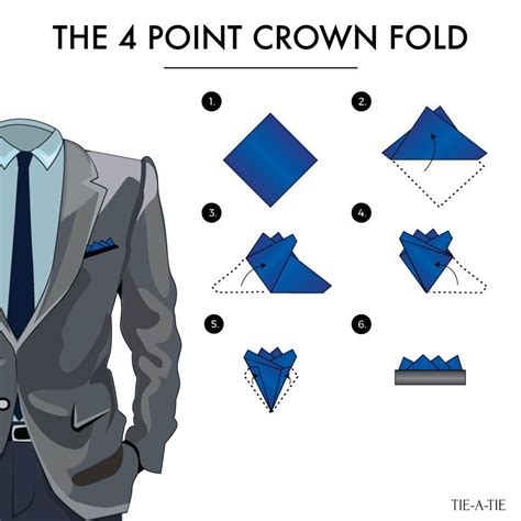 Fold Your Pocket Squares With The 4 Point Crown Fold A Classic Way To