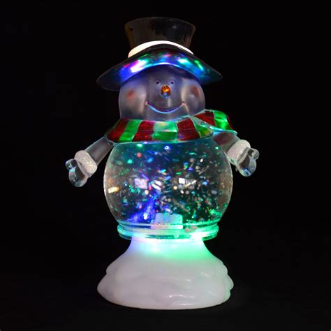 Colour Changing Led Light Up Glitter Water Ornament Christmas Xmas