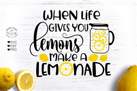 When Life Gives You Lemons Make A Lemonade Cut File In Svg Etsy