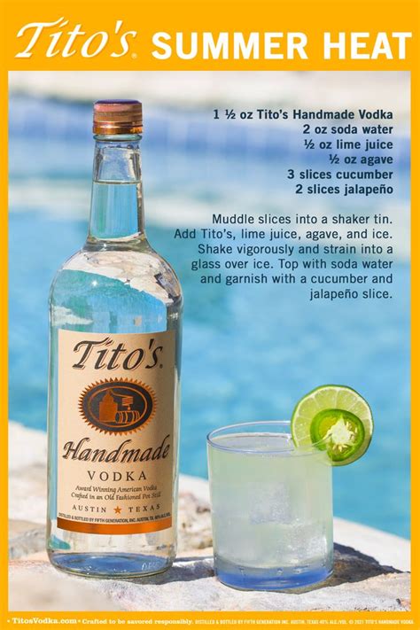 Titos Summer Heat Recipe Vodka Tito Vodka Drinks