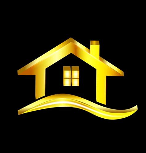Gold House Logo Vector Symbol Design Stock Vector Image By ©glopphy
