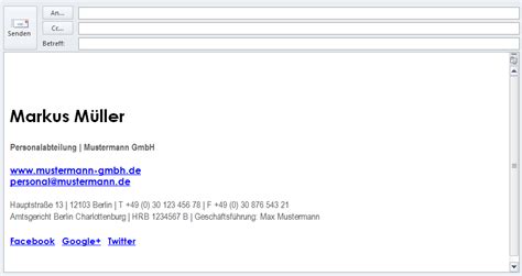 Ich bin vom datum bis datum nicht im büro. E-Mail Signatur Vorlagen | Geschäftlich und Privat mit ...